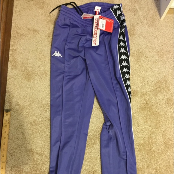 S,M,L BLUE//BLACK NWT KAPPA BANDA RASTORIA SLIM MEN TRACK PANT Sz